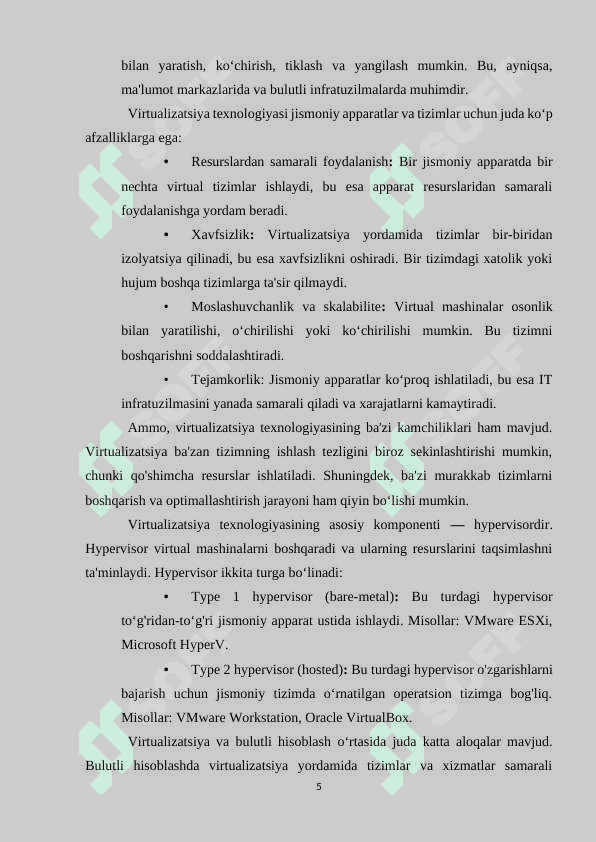 Kompyuter tizimlarida virtualizatsiya texnologiyalar 5