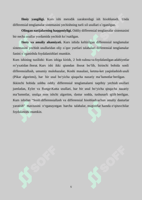 DIFFERENSIAL TENGLAMALARNI TAQRIBIY YECHISH USULLARI 5