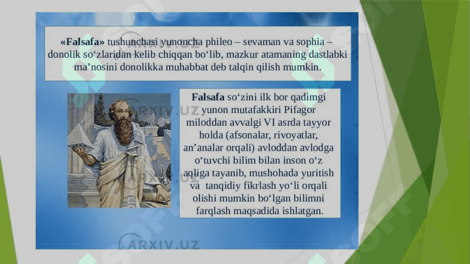 Falsafaning mohiyati va jamiyat taraqqiyotidagi o’rni 3