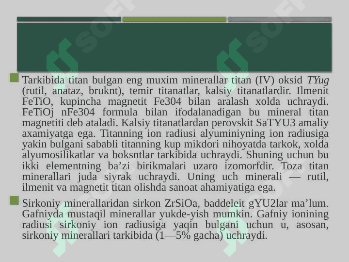 d-elementlari.Elementlarning yuqori oksidlanish darajasida birikmalarida turg’unlikni o’zgarishi. 5