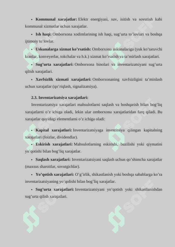 LOGISTIKA TIZIMIDA XARAJATLARNI KAMAYTIRISH TIZIMLARI 4