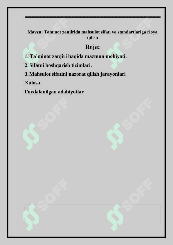 Taminot zanjirida mahsulot sifati va standartlariga rioya qilish 2