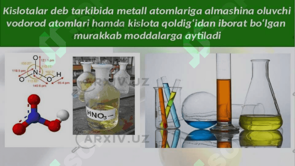 KISLORODLI VA KISLORODSIZ KISLOTALAR. OLINISHI. 3