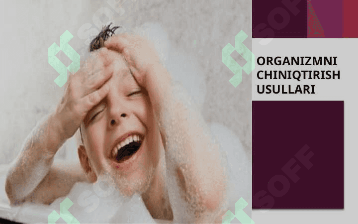 Organizimni chiniqtirish usullari 2