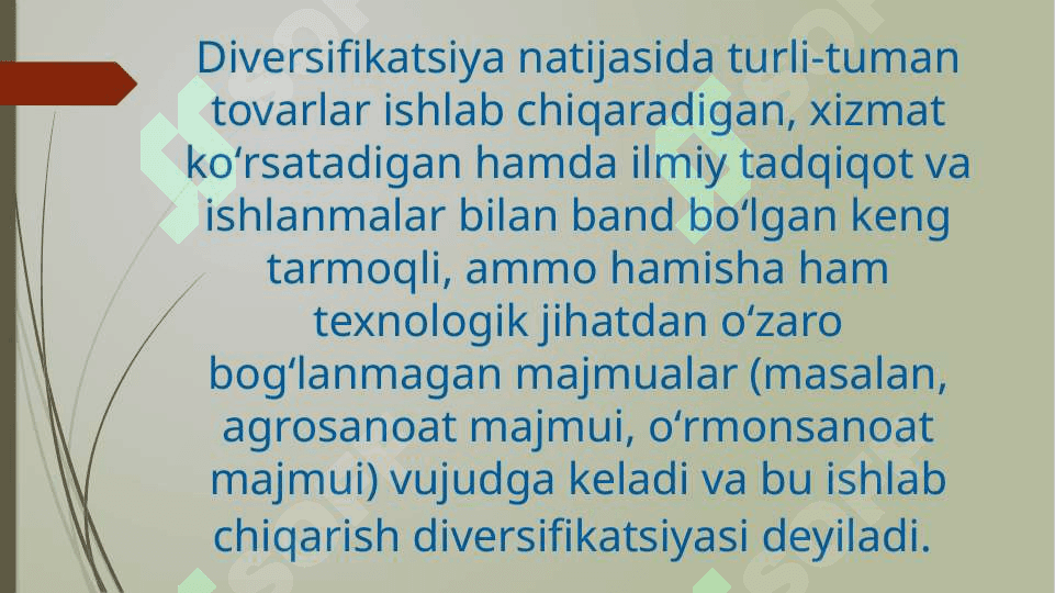 Diversifikatsiya haqida tushuncha, diversifikatsiya strategiyasini ishlab chiqish 4