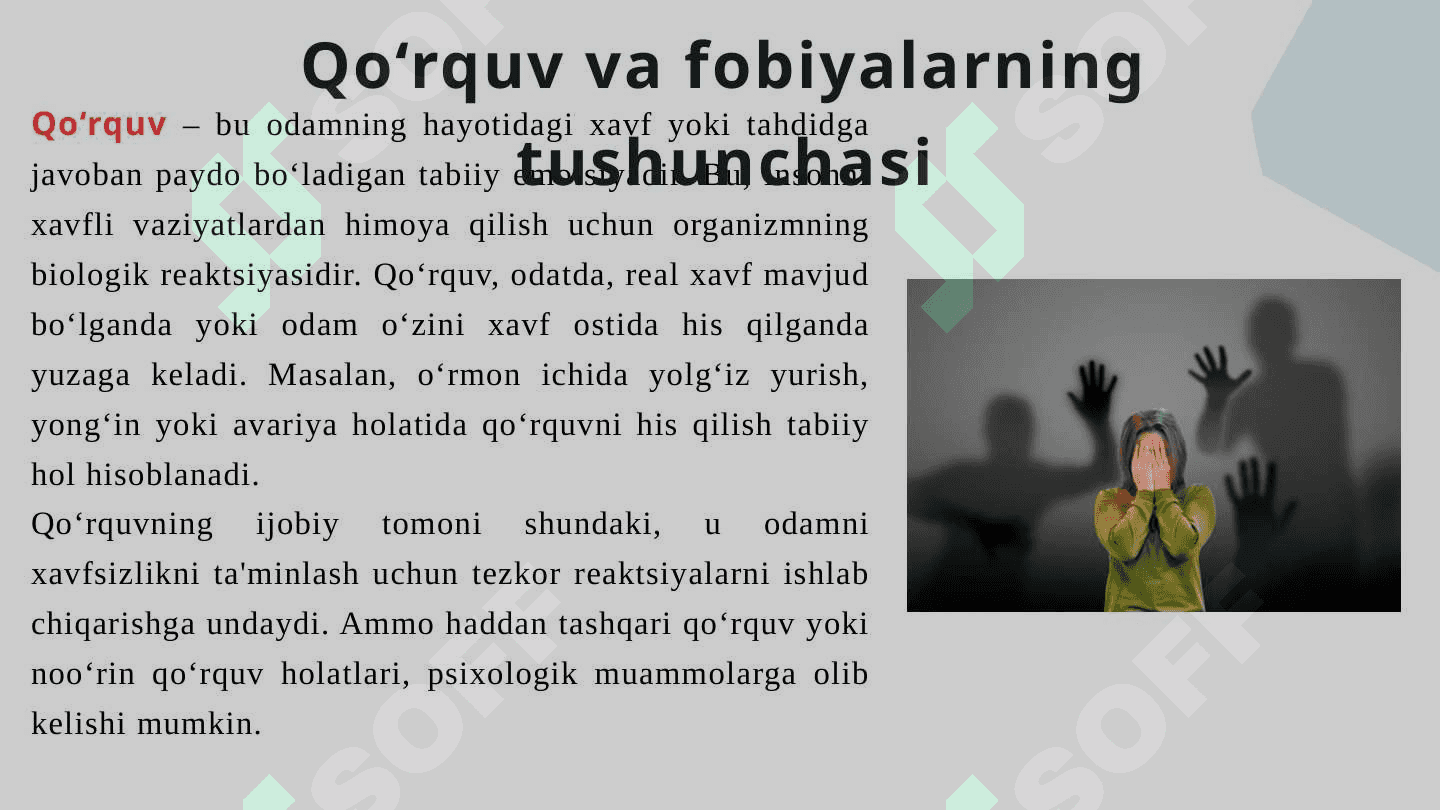 Qo‘rquv  va fobiyalarni konsultatsiya  qilish 2