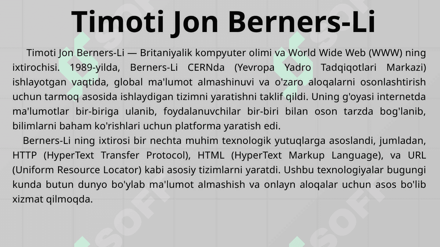WoRLD WIDE WEB   IXTIROCHISI - TIMOTI JON BERNERS-LI 2