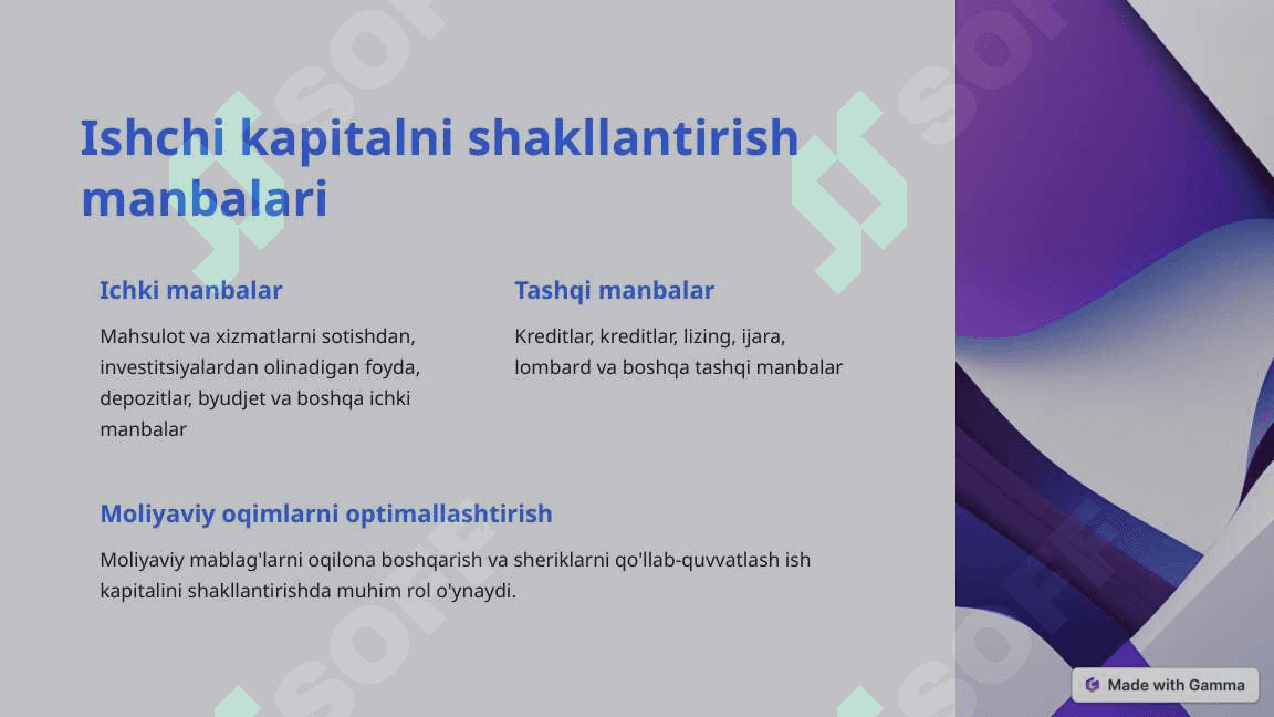 Қурилишда айланма маблағларни шакллантириш тартиби 4