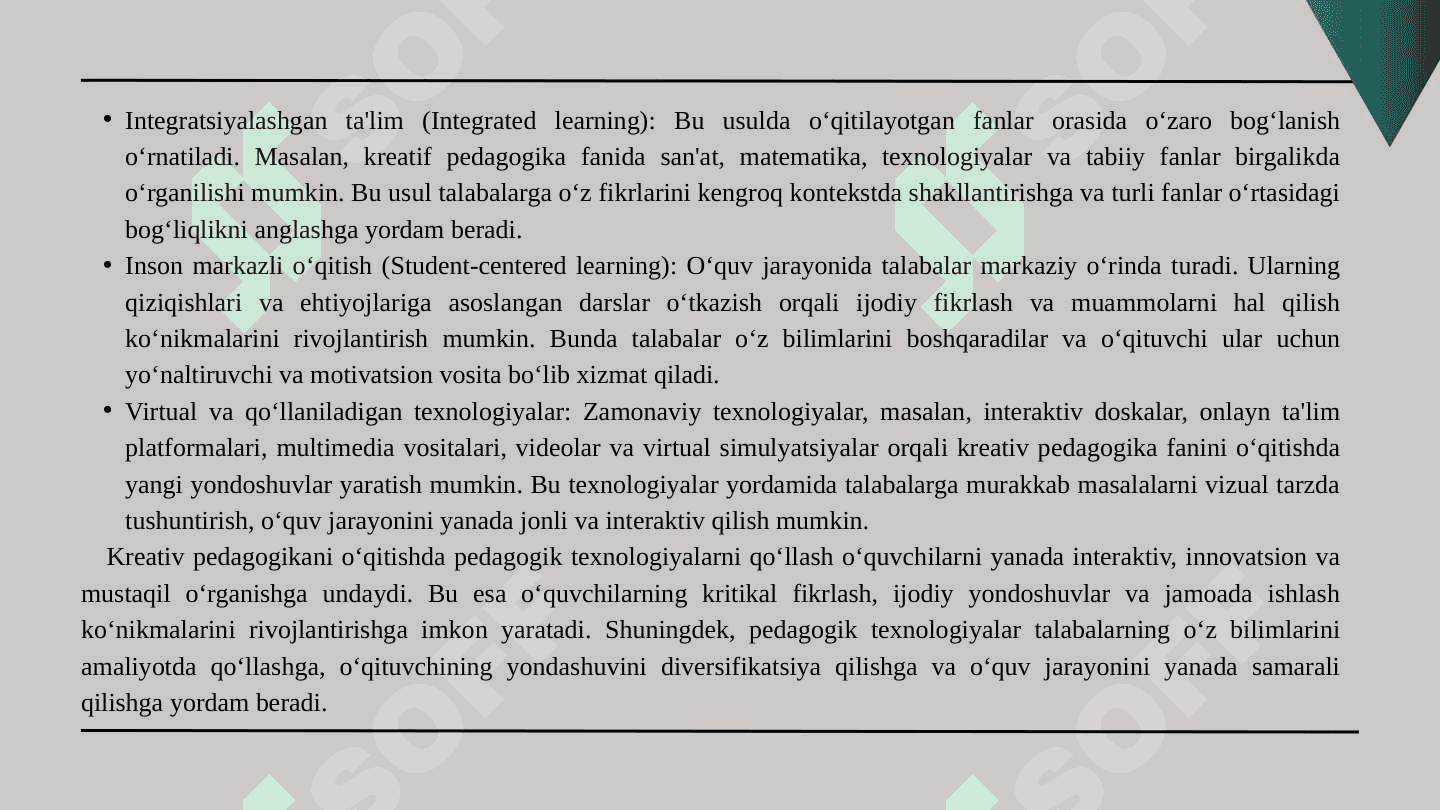 Kreativ  pedagogika  fanini  o‘qitishda  pedagogik  texnalogiyalardan foydalanish 4