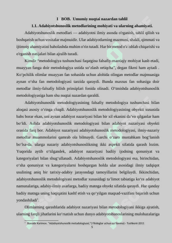 Adabiyotshunoslikdagi metodlar. 5