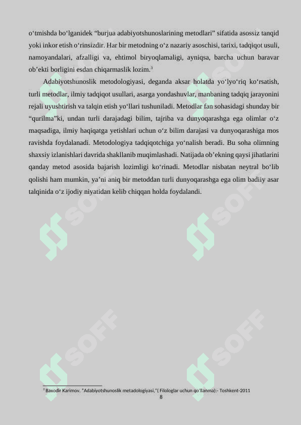 Adabiyotshunoslikdagi metodlar. 8