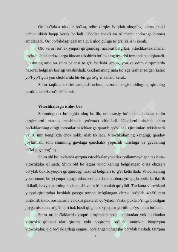 ERKAKLAR  KIYIMLARNING  BICHILGAN  BO’LAKLARIGA  ISHLOV   BERISH,  KIYDIRIB  KO’RISHGA  TAYYORLASH 6