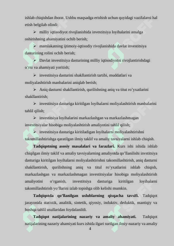 INVESTITSIYA DASTURIGA KIRITILGAN LOYIHALARNI MOLIYALASHTIRISH 4