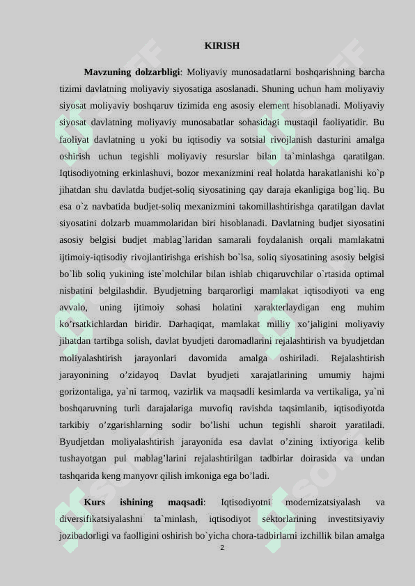 Byudjet-soliq siyosati. 2