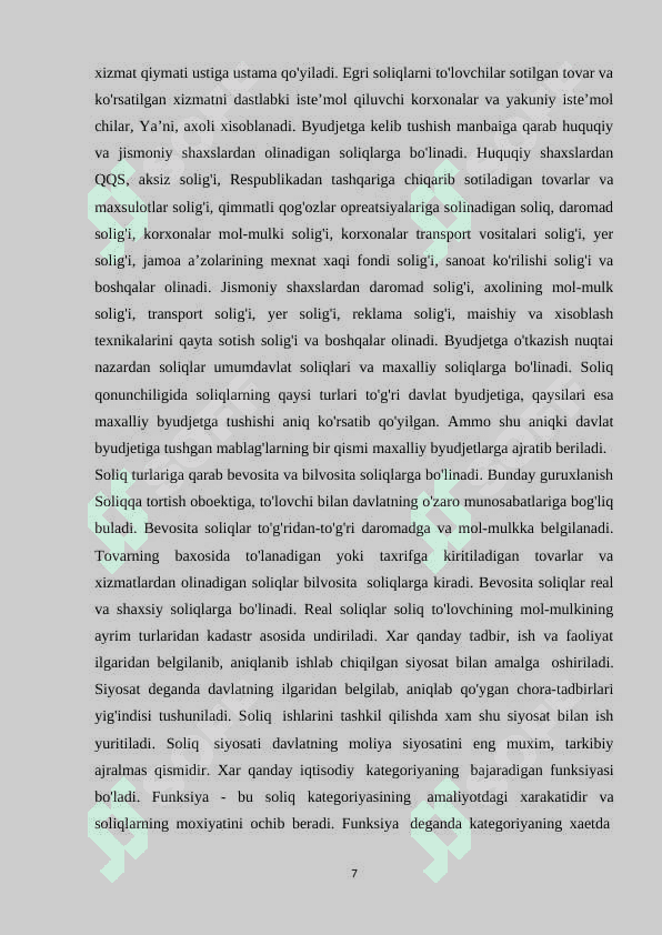Byudjet-soliq siyosati. 7