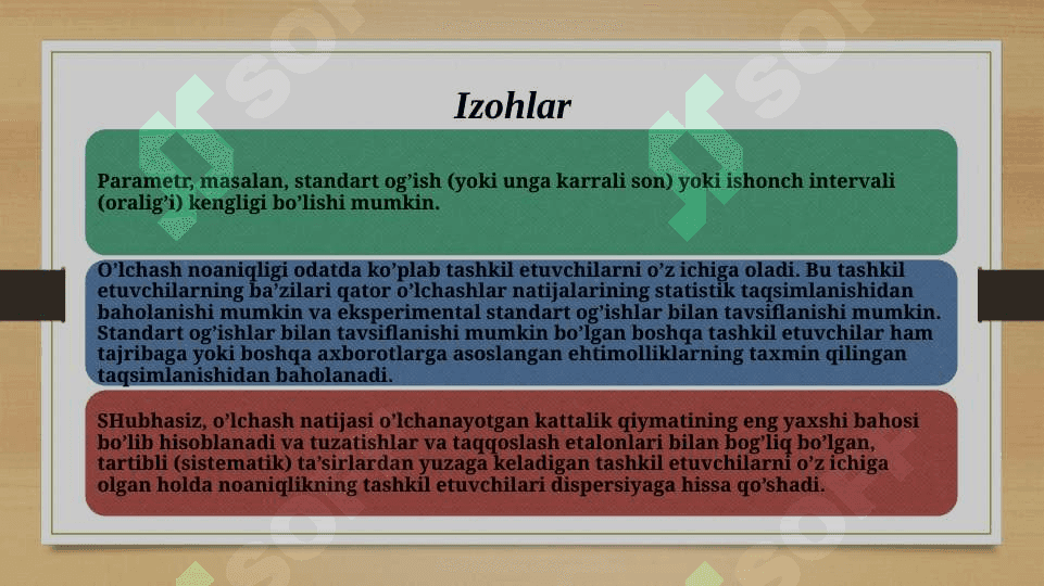O`lchashlar noaniqligini baholash 4