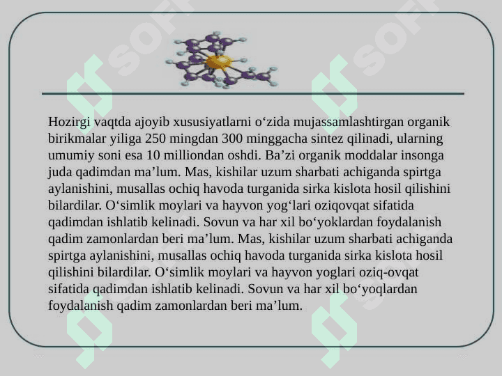 Organik kimyoning rivojlanish tarixi 5