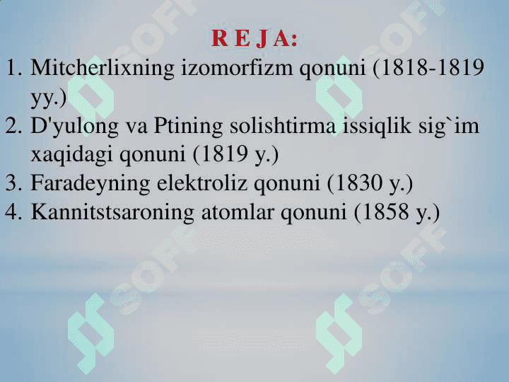Stixiometrik qonuniyatlar 2