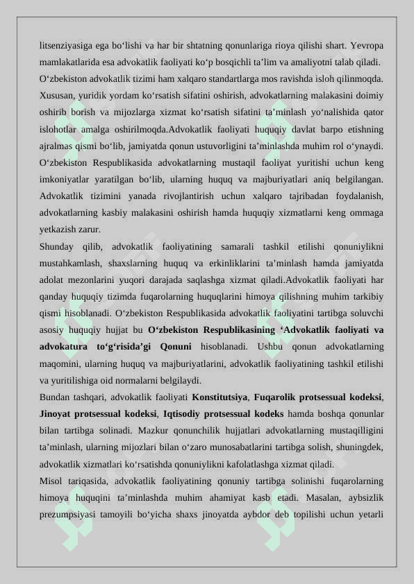 Advokatlik faoliyatining tashkiliy-huquqiy shakllari 4