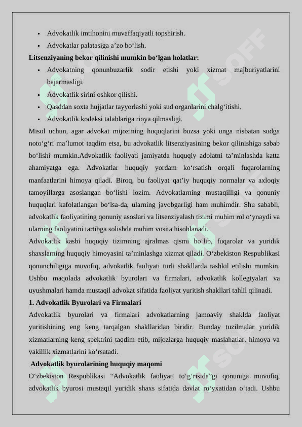 Advokatlik faoliyatining tashkiliy-huquqiy shakllari 6