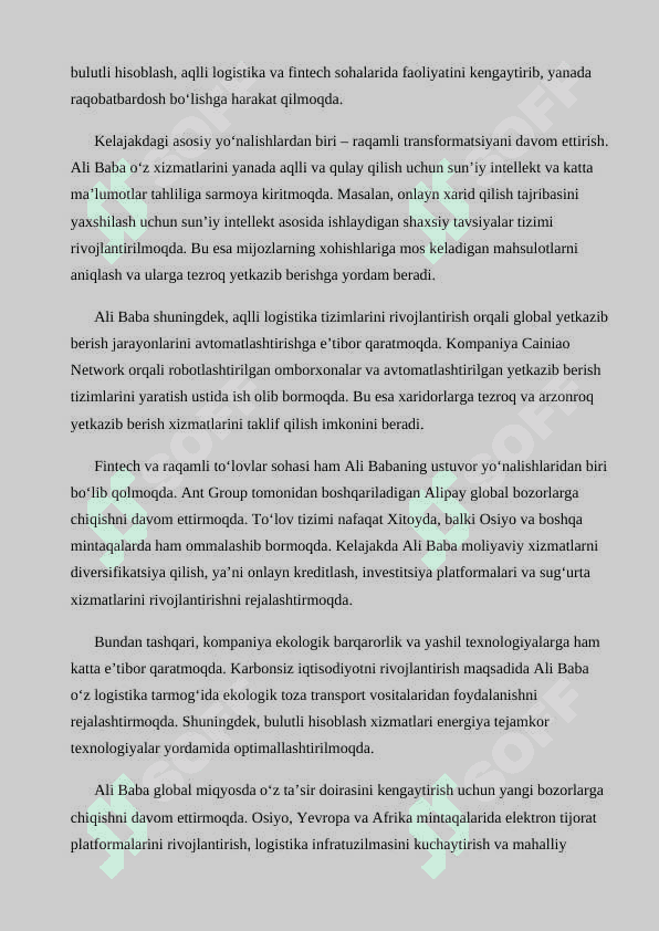 Ali Baba raqamli iqtisodiyotida global elektron tijorat lideri sifatida 5