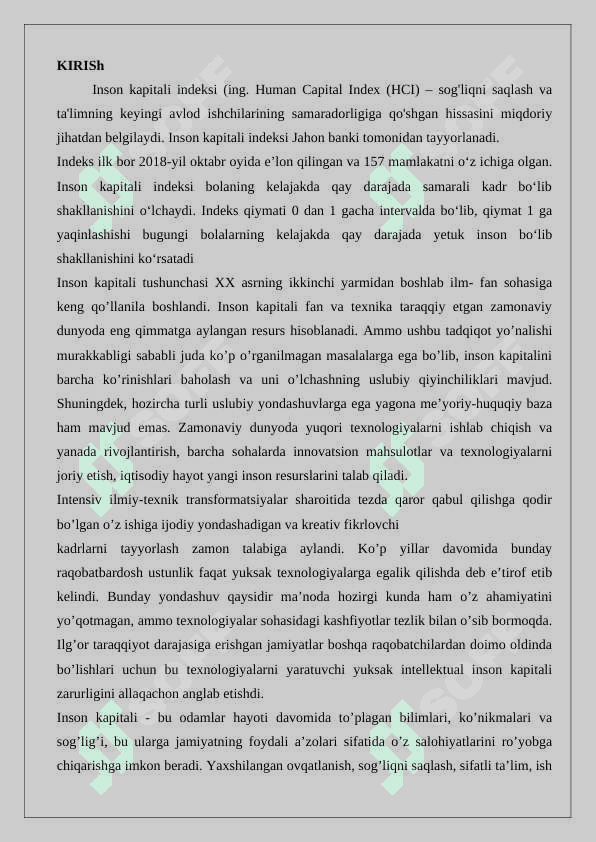 Inson kapitali 2