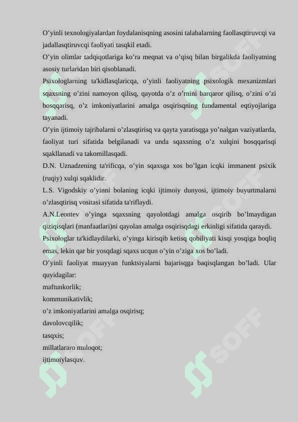 O’yinli tеxnologiyalar 2