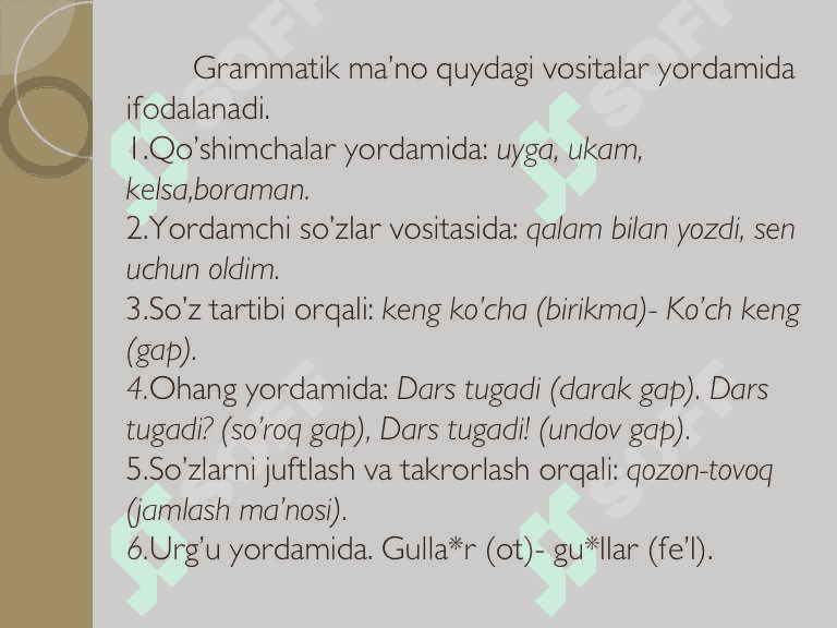 So‘zning leksik va grammatik ma‘nosi 8