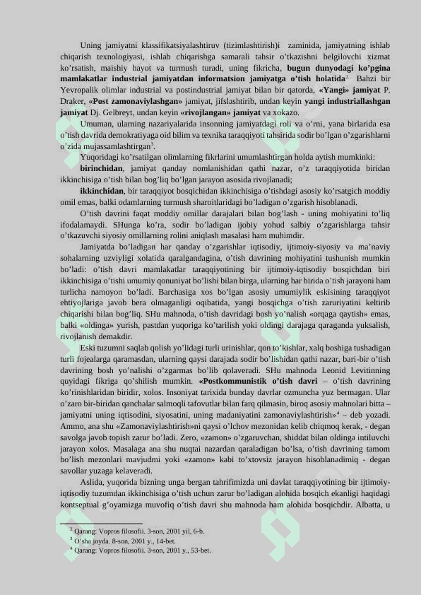 O’ZBEKISTONDA DEMOKRATIK JAMIYAT BARPO  QURISHDA O’TISH DAVRI VA TARAQQIYOT BOSQICHLARI 5