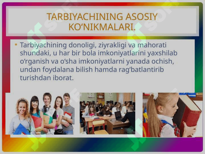 PEDAGOGIK TA’SIRDA Tarbiyachining maHORATI 4