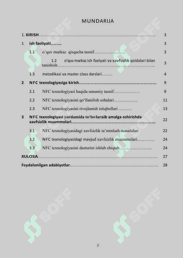 O'quv markaz amaliyot hisoboti 2