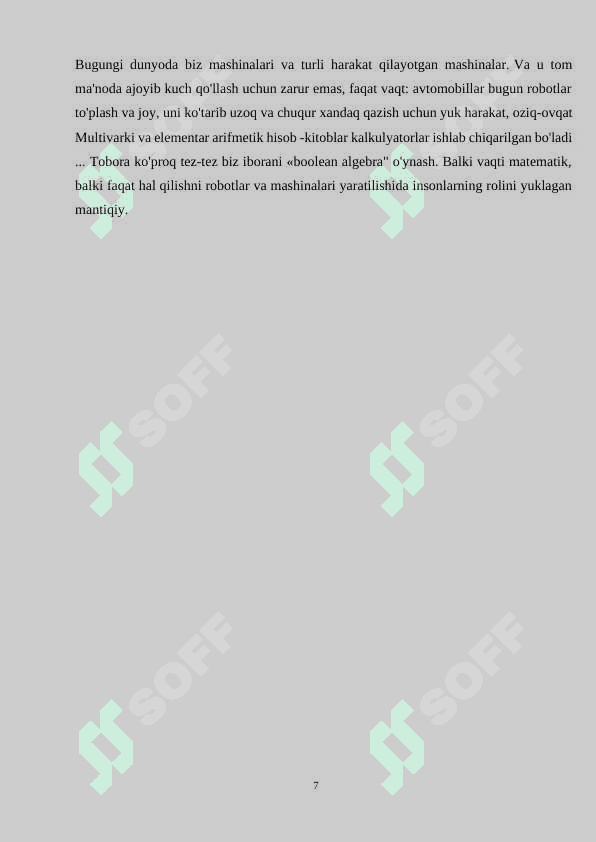 Bul algebrasi (Boolean Algebra) 6