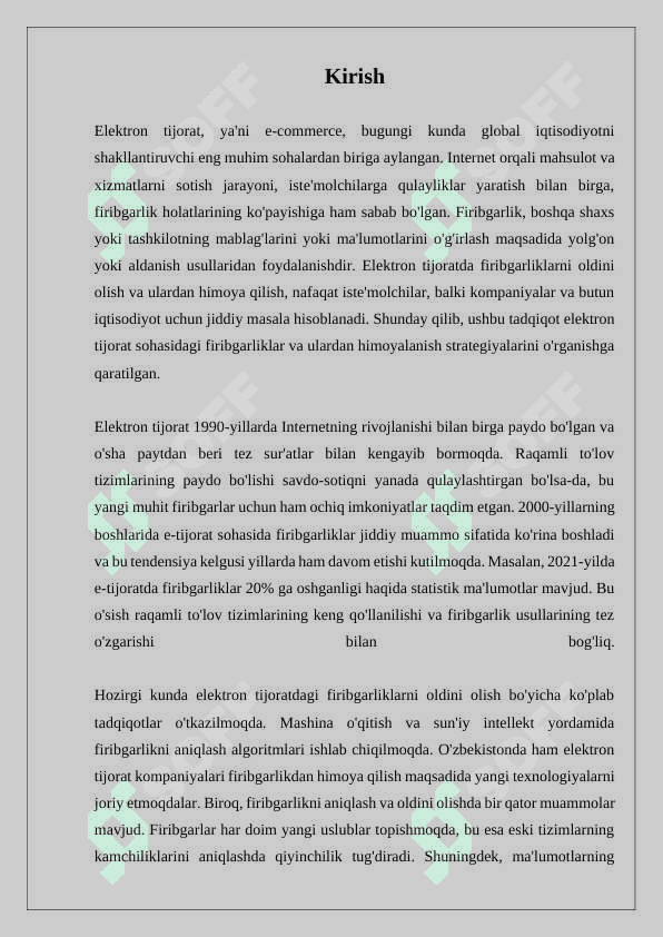 Elektron tijoratdagi firibgarliklardan ximoyalash 2