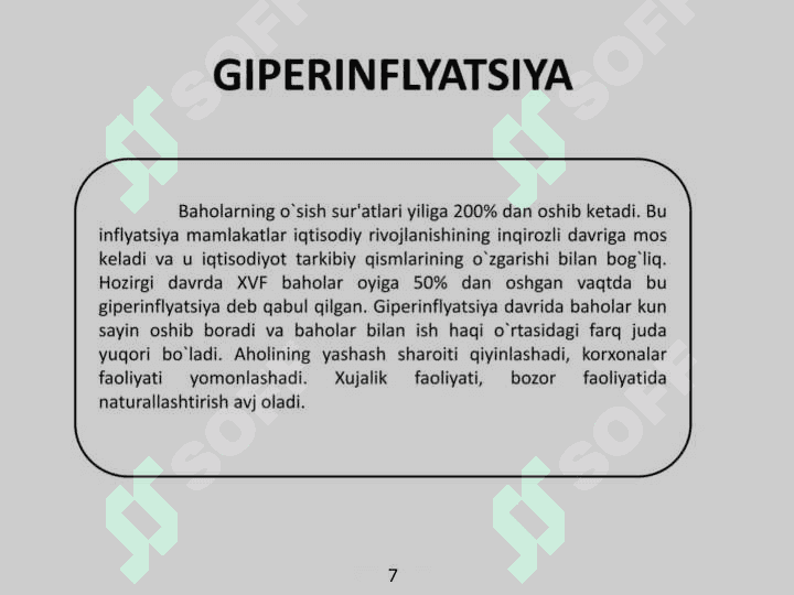 Inflatsiya va uning milliy iqtisodiyotga ta'siri 8