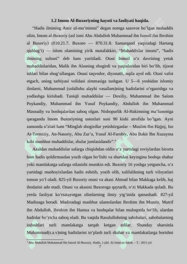 Imom Buxoriy hadislarini Nilufar guli metodi asosida o’rganish 7