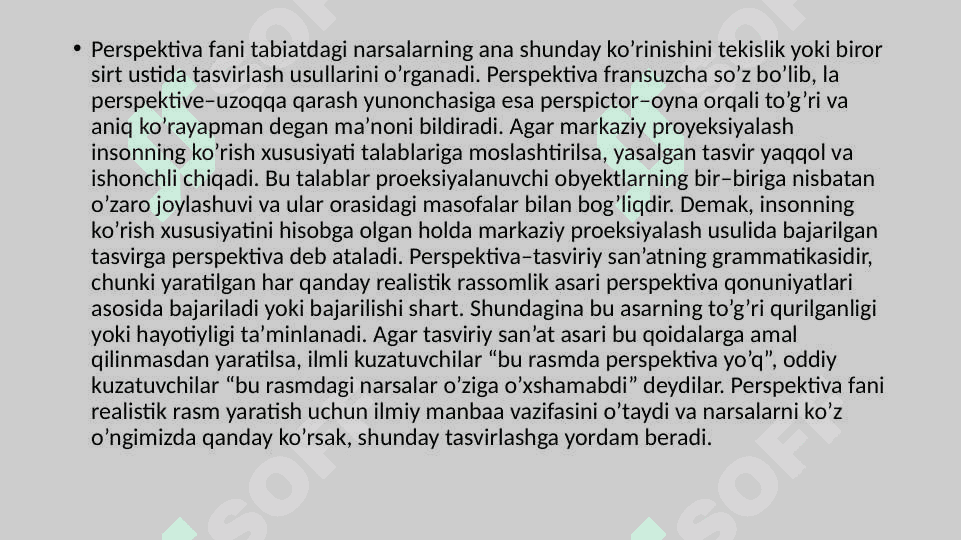 Kuzatish perspektivasi 3