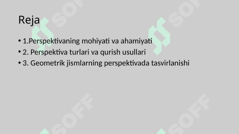 Geometrik jismlar perspektivasi 2