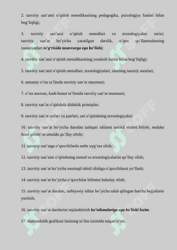 Tasviriy san'at xonasini tashkil etish va jihozlash qonun qoidalari 5