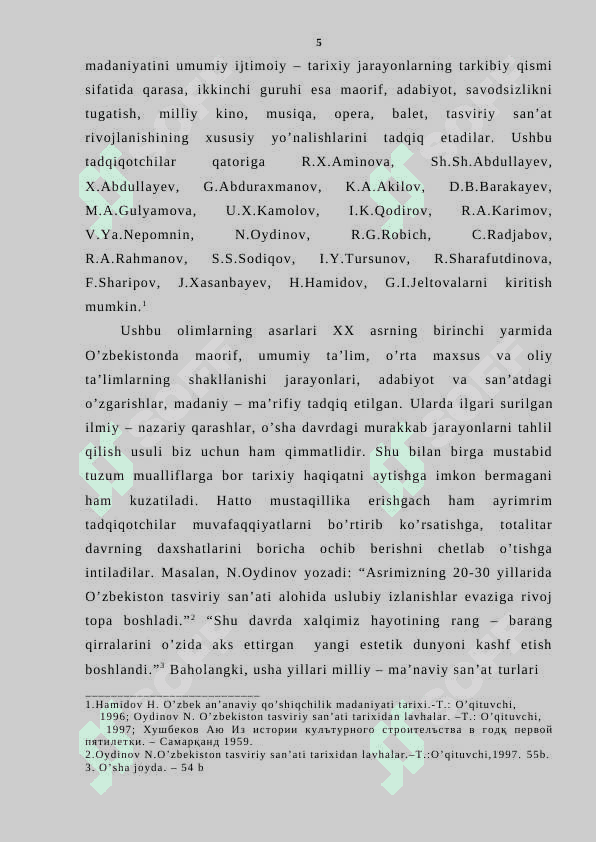 XX – asrning 50 – 80 – yillarda O’zbekistonda madaniy hayot 5