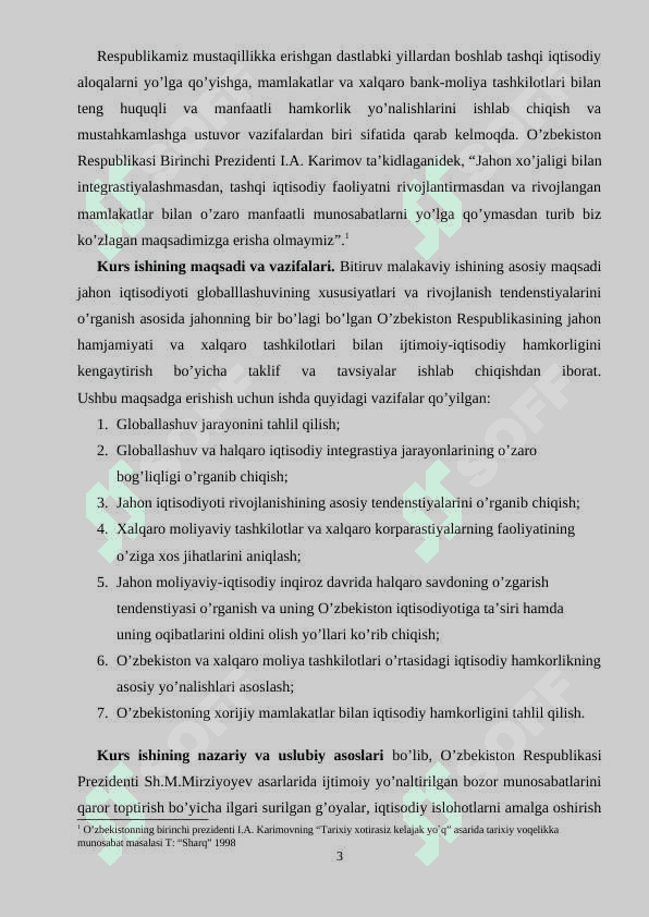 Globalizatsiya sharoitida ochiq savdo va protektsionizmning o`zaro nisbatlari 3