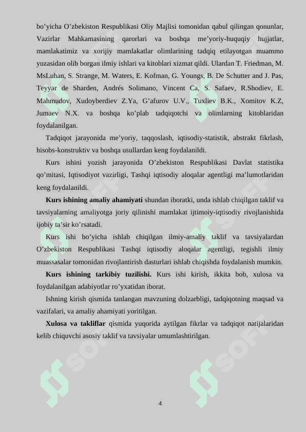 Globalizatsiya sharoitida ochiq savdo va protektsionizmning o`zaro nisbatlari 4