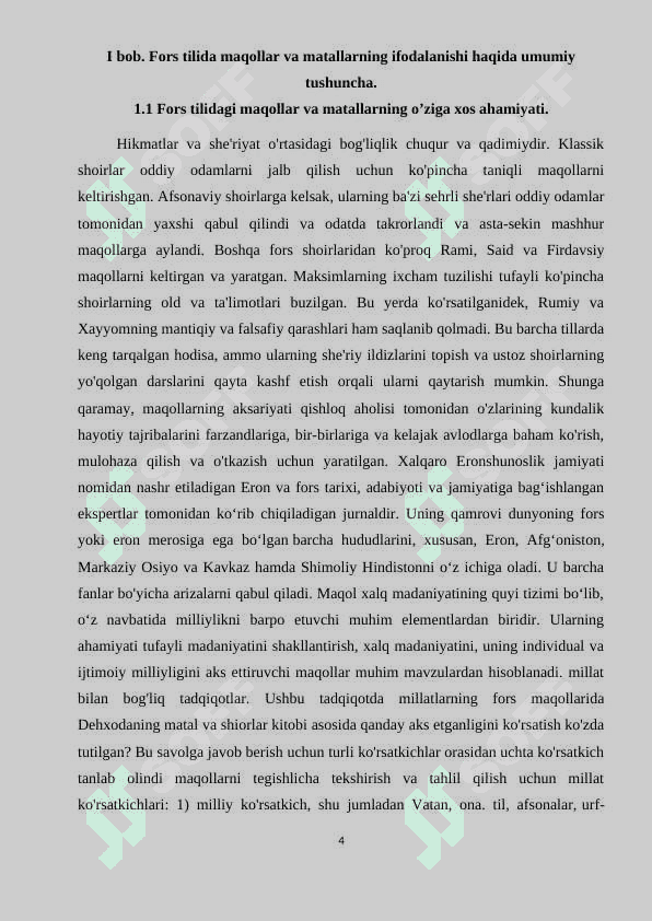 Fors tilida maqollar va matallarning ifodalanishi 4