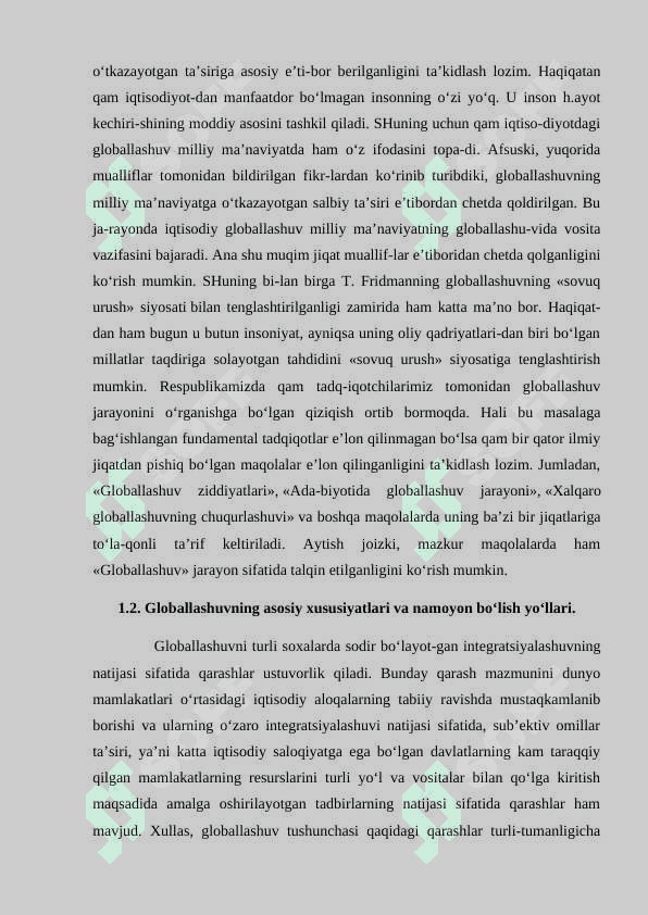 Jahon iqtisodiyoti globallashuvi, uni harakatlantiruvchi kuchlar va omillari 8