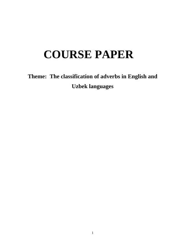 The classification of adverbs in English and Uzbek languages K.docx