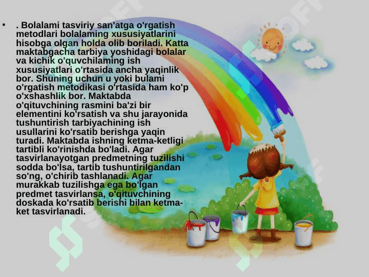 Maktabgacha yoshdagi bolalarni har tomonlama rivojlantirishda  tasviriy faoliyatning ahamiyati 6