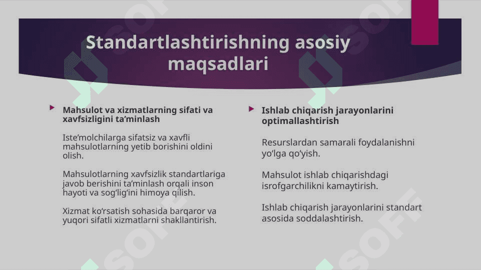 Standartlashtirish ishlarini tashkil etish 6