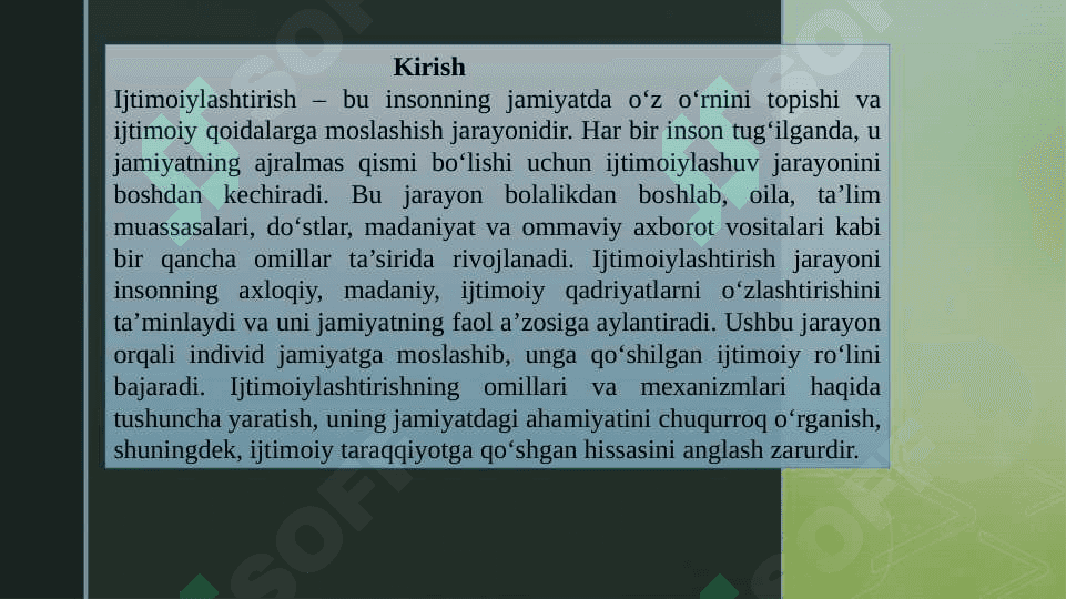 Ijtimoiylashtirishning omillari va mexanizmlari 2