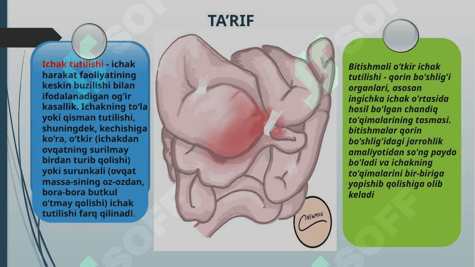 Bitishmali o'tkir ichak tutilishi (kavshar kasalligi) 3