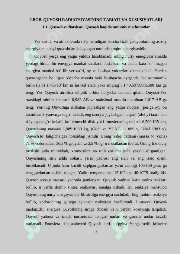 Quyosh radiatsiyasi va quyosh doimiyligi 6