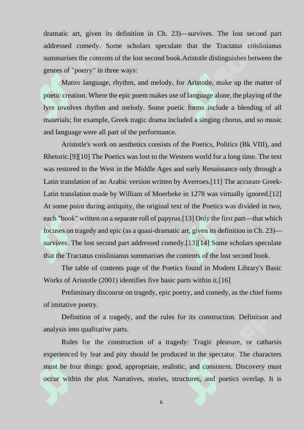 POETICS AND GENRE. 6